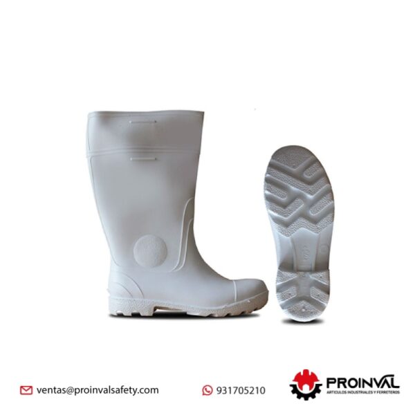 Bota PVC Punta de Acero Blanco Segusa