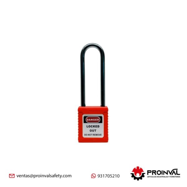 Candado de Bloqueo 3.76MM Rojo Loto Master
