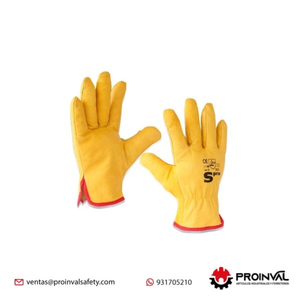 Guante de Badana Amarillo Spro