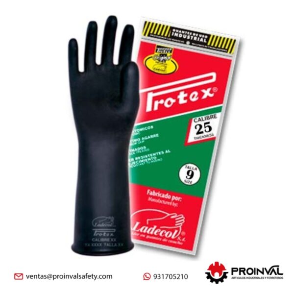 Guantes de Jebe Protex Calibre 25 de 12"