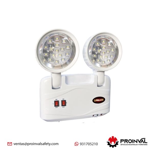Lámpara de Emergencia Opalux 9101SMD de 9 Horas Slim