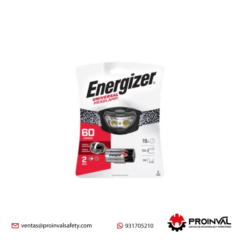 Linterna Frontal Energizer 60 Lumens