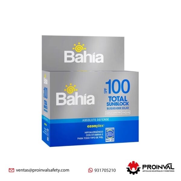 Bloqueador Bahia SPF 100 x 10 g c/20 Sachets Total Sunblock