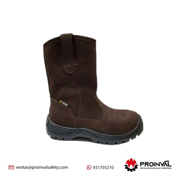 Bota Campera Punta de Acero PU Chocolate