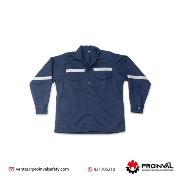Camisa Drill de Trabajo Azul
