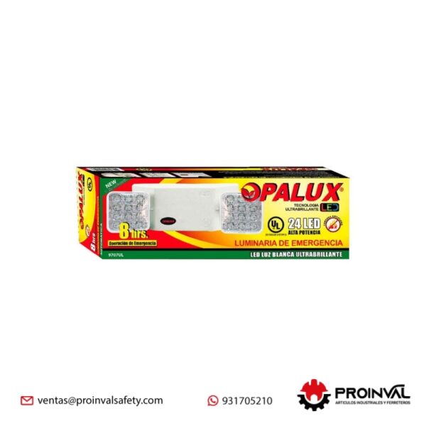 Lámpara de Emergencia Opalux 9707UL de 8 Hrs