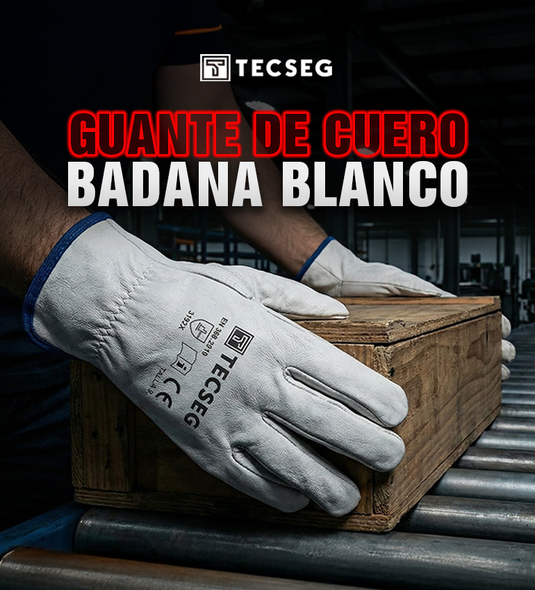 guante de cuero badana color blanco epp